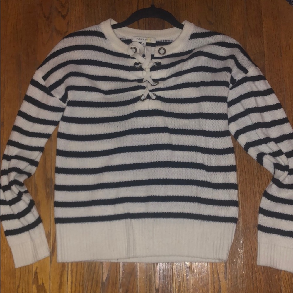 Stripped knit sweater
